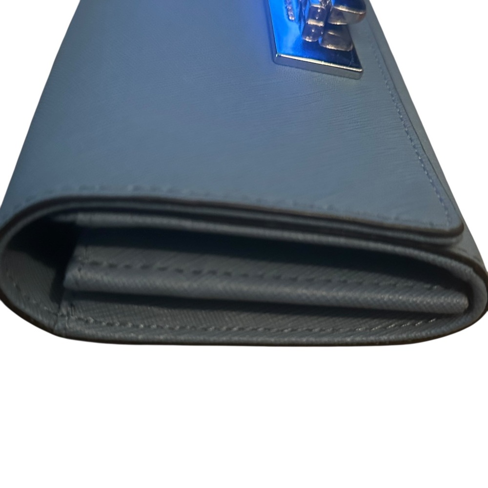 Michael Kors Callie sky blue leather carryall wallet - Picture 5 of 7